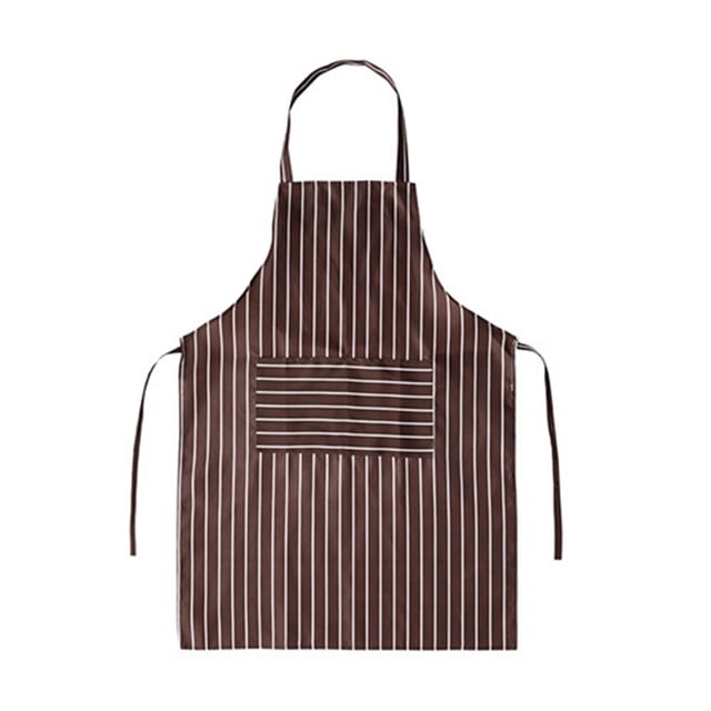 Tablier en Coton - Résistant à l'Huile, Design Rayé pour Cuisine, Demi-Tablier pour Hommes dans les Cafés et les Femmes, Sangle de Cou Réglable et Attaches à la Taille, en Coton