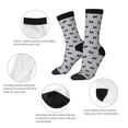 thumbnail image 3 of Vsdgher Polka Dot Christmas Dog Crew Socks for Men & Women, Breathable Casual Athletic Ankle Socks, 3 of 6