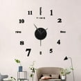 thumbnail image 4 of Large Frameless DIY Wall Mute Clock Mirror Sticker Home Office Decor, Xinsrenus Under $5! Large Frameless DIY Wall Mute, 4 of 7