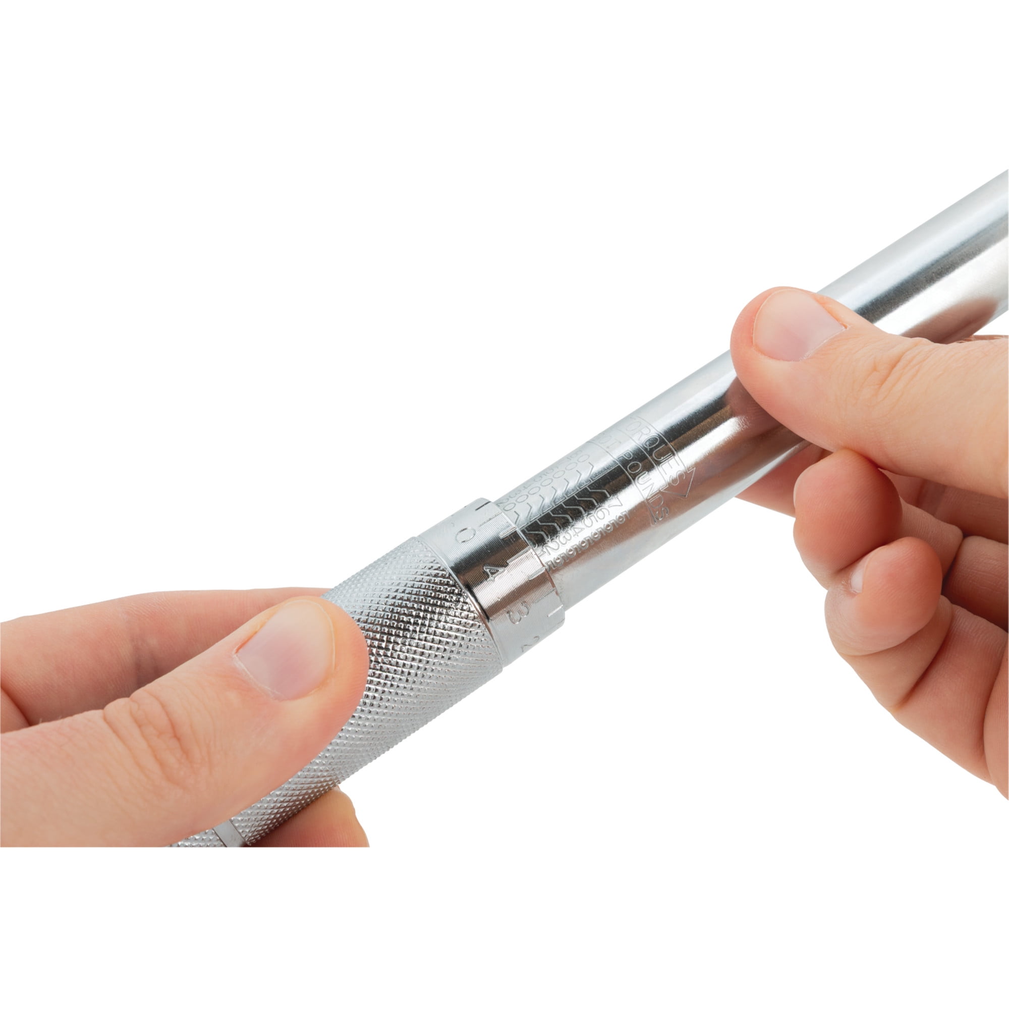 Performance Tool M238 Click Torque Wrench - 3/8 Inch Drive, Adjustable 10 to 80 lbs ft. for Automotive Repair, Garage Maintenance, Chrome-Plated, Calibrated Torque Control