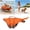 Orange Shark Dog Life Jacket, variant on Shark Shape Ripstop Dog Life Jacket, Adjustable Quick Release Buckle Pet Flotation Vest with Strong Buoyancy & Top Rescue Handle, High Visibility Safety Vest for Pool Beach Boating