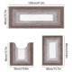 thumbnail image 3 of Juego de alfombras de baño de microfibra antideslizantes, suaves, absorbentes y lavables a máquina | Alfombra contorneada en forma de U para inodoro, bañera y ducha, 3 of 7