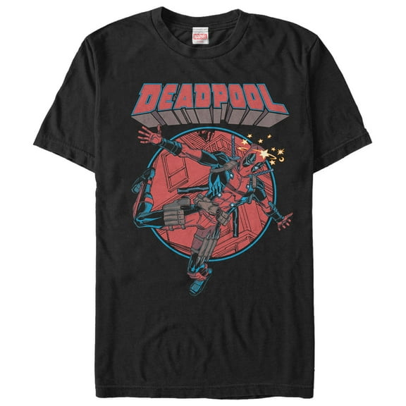 Men's Marvel Deadpool Concussion Graphic Tee Black 3X Large
