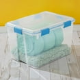 Sterilite 80Qt Clear Plastic Stackable Storage Bin w/ Gasket Latch Lid