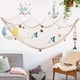 thumbnail image 4 of Estilo mediterráneo, fuertes sentimientos amorosos del mar Mediterráneo con red de pesca náutica y algodón para una decoración única del hogar, fondo fotográfico y decoración de fiesta pirata, 4 of 5