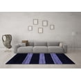 thumbnail image 3 of Ahgly Company Indoor Round Abstract Blue Modern Area Rugs, 5' Round, 3 of 4