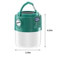 thumbnail image 3 of Luces solares para acampar al aire libre | Linterna de tienda LED recargable con carga USB | 6 modos de iluminación | Cobertura 360° | Construcción duradera de ABS | Diseño colgante | Verde |, 3 of 7