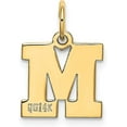 thumbnail image 3 of Solid 10k Yellow Gold Small Block Initial M Charm - 18mm, 3 of 6