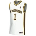 thumbnail image 2 of Men's GameDay Greats #1  White Wyoming Cowboys  Lightweight Basketball Jersey, 2 of 4