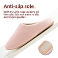 thumbnail image 5 of Somdot Memory Foam Slippers, with Thick and Soft Lining and a Silent Sole, Suitable for Both Men and Women, Pink, 5 of 6