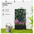 thumbnail image 6 of Raised Garden Bed with Trellis, Metal Planter for Climbing Plants - Freestanding Flower Bed for Patio, Garden, Outdoor Use, 6 of 9