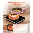 thumbnail image 2 of VEVOR Portable Induction Cooktop, 1800W Electric Induction Burner with 9 Temperature Settings, Countertop Induction Hot Plate with 3H Timer, Child Lock, Easy to Clean, for Home Kitchen Cooking, 2 of 9