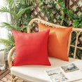 thumbnail image 4 of Shiyou-Ensemble de 2 Housses de Coussin d'Extérieur Rouges Décoratives en Lin de Ferme Housses de Coussin Imperméables pour Chambre Salon Canapé Chaises 20x20 Pouces, 4 of 4