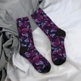 thumbnail image 5 of Vsdgher Purple Butterfly Crew Socks for Men & Women, Breathable Casual Athletic Ankle Socks, 5 of 6
