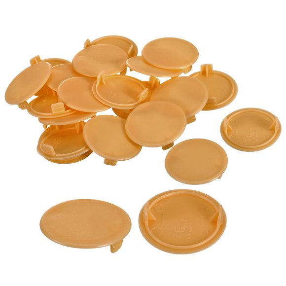 80Pack 35mm(1 3/8") Dia Plastic Concealed Hinge Hole Cover Hole Plugs, Orange