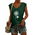 thumbnail image 3 of Birdeem Mode Décontractée pour Femmes Chemises Imprimées Manches Courtes Tee-Shirt Ample Grande Taille Blouse Col en V, 3 of 6