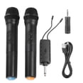 thumbnail image 1 of Micrófono de mano inalámbrico VHF universal con receptor/antena para karaoke/reunión de negocios, 1 of 8