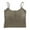 Khaki, variant on Shelf Bra Camisoles for Women - Adjustable Spaghetti Strap Tank Tops, Basic Layer (One Size, Longer Length)