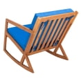 thumbnail image 6 of SAFAVIEH Vernon Outdoor Patio Rocking Chair, Natural/Royal Blue, 6 of 11