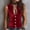 Wine, variant on Women's Denim Vest Sleeveless V-Neck Button Front Casual Jacket Solid Color Short Vest for Daily Wear