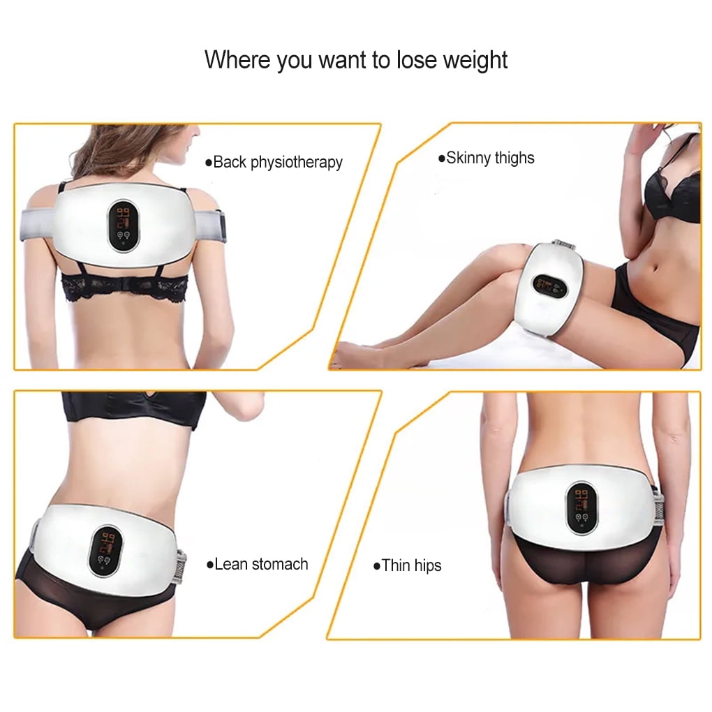 Langgg Ceinture Amincissante Ajustable Favorise la Digestion Vibration Équipement de Perte de Poids Masseur Plastique pour Hommes