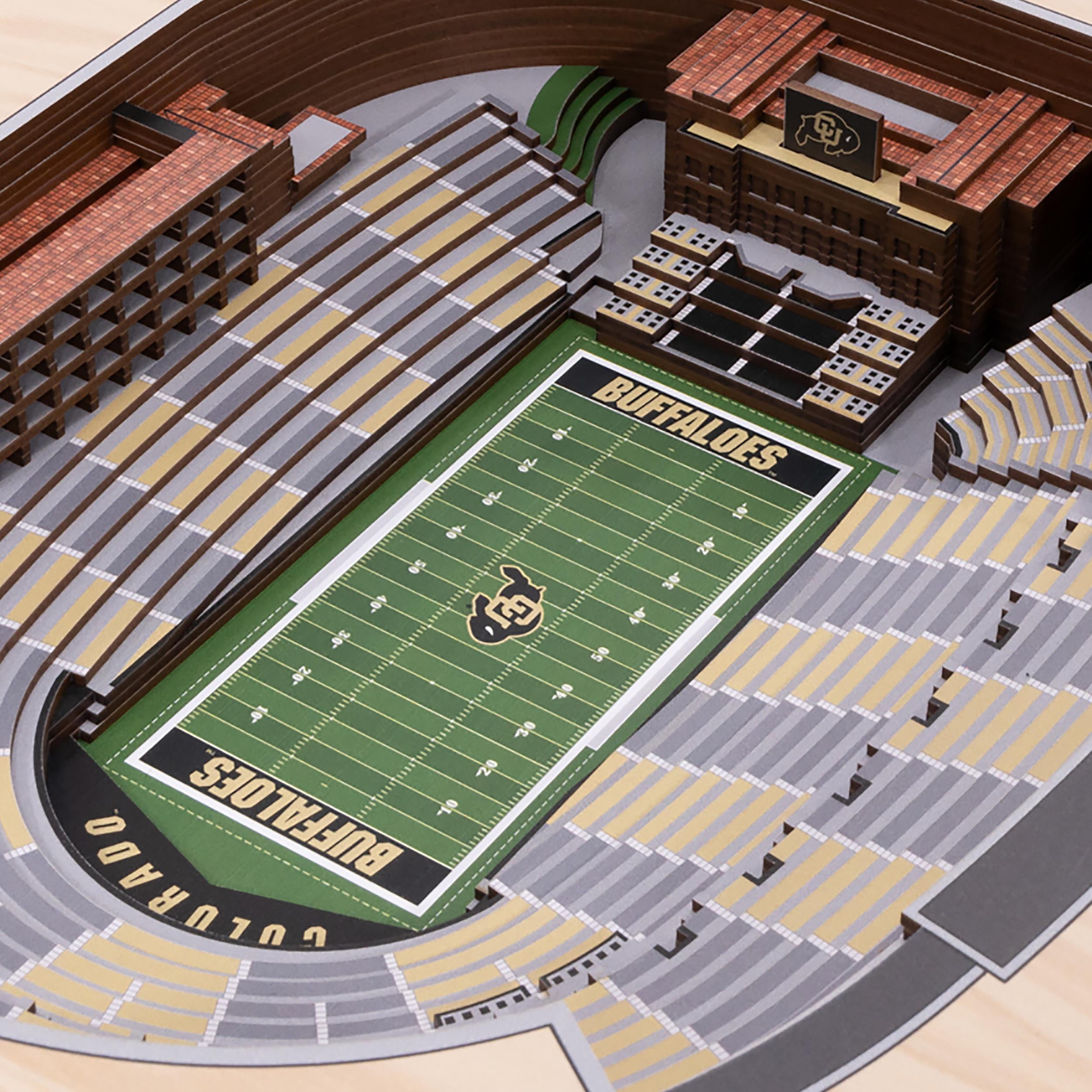 YouTheFan NCAA Colorado Buffaloes FB 25-Layer Stadiumview Wall Art