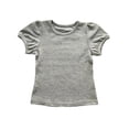 thumbnail image 4 of Girls Puff Short Sleeve T Shirts Kids Summer Ribbed Knit Tops Crewneck Slim Fit Workout Tee Casual Solid Color Basic Tops, 4 of 4