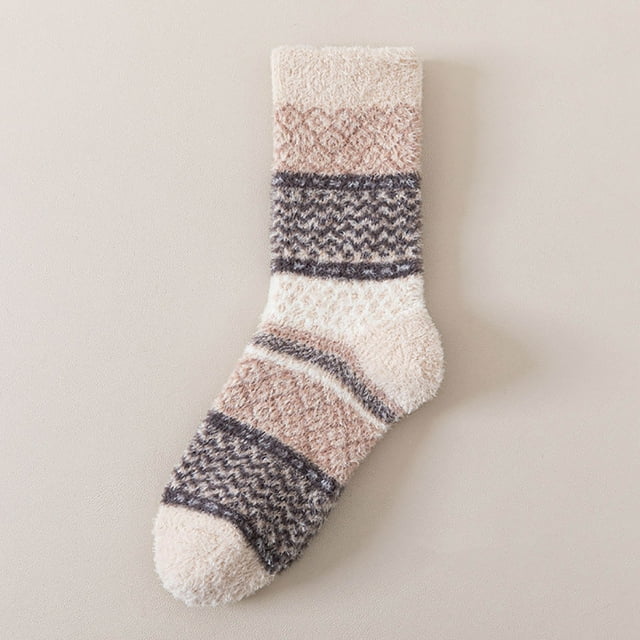 Calcetines para mujer, pantuflas, calcetines de invierno cálidos con forro polar, calcetines acogedores, suaves, gruesos y peludos, calcetines navideños para mujer
