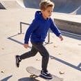 thumbnail image 4 of PatPat Boys Hoodies Casual Pullover Sweatshirt Solid Color Ribbed Hoodie Dark Blue 3Y, 4 of 11