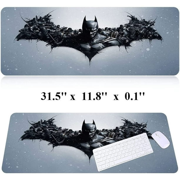 31.5x11.8 Inch Dark Knight BAT Long Extended Large Gaming Mouse Pad with  Stitched Edges Computer Keyboard Mouse Mat Desk Pad 