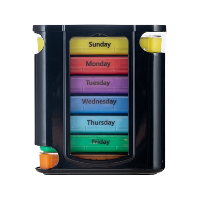 Étui à Pilules Boîte de Rangement pour Médicaments avec Multiples Compartiments Sans BPA Imperméable Anti-Humidité Boîte Organisatrice Hebdomadaire pour Pilules