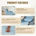 thumbnail image 5 of CQSXDA Oversized Chaise Lounge Indoor Fabric Single Sofa Bed Wide Seat Upholstered Lazy Sleeper Chair Set，Light Blue, 5 of 14