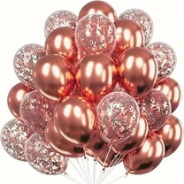Namzi Balloons, 30PCS 12 Inch Confetti Balloons and Metallic Purple Pink Latex Balloons with Ribbon, Party Balloons for Girls Birthday Baby Shower Wedding Party Decorations,M