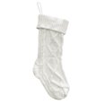 thumbnail image 3 of White Christmas Stockings Set Of 4, 18 Inch Cable Knit Stocking Decoration, Soft Knitted Holiday Gift Bag For Fireplace Mantel Decor, 3 of 5
