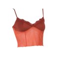 thumbnail image 3 of Verano Mujeres Malla de Encaje Camisa Tops, Sexy Slim Costura expuesta Ombligo Top, 3 of 5