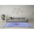 thumbnail image 3 of Ahgly Company Indoor Square Medallion Blue Traditional Area Rugs, 8' Square, 3 of 4