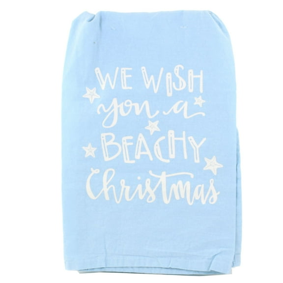 Primitives by Kathy Beach Holiday Dish Towel, We Wish You A Beachy Christmas