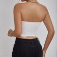 thumbnail image 3 of Giftesty Women Fashion Solid Casual Sleeveless Lace Narrow Cuffs Pullover Loose Street Tops White L, 3 of 4