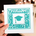 thumbnail image 7 of 3drose, Congratulations on Your Graduation - High School College University - Blue Teal Turquoise Congrats, 6 Greeting Cards with Envelopes, 7 of 7