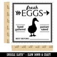thumbnail image 2 of Fresh Duck Eggs Hand Gathered Pasture Raised Best Before Self-Inking Rubber Stamp Ink Stamper - Blue Ink - Large 1-1/2 Inch, 2 of 7