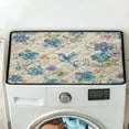 thumbnail image 5 of ZIATUBLES Washing Machine Dust Cover Pad Washer and Dryer Top Protector Mat for Laundry Room Kitchen Versatile Home Decor Accessories, 24 x 19.7 Inch, Retro Hummingbird Flower, 5 of 7