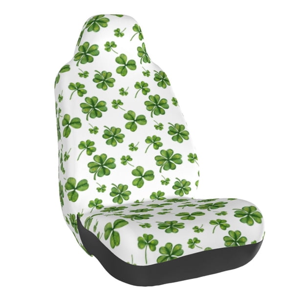 Balery St. Patrick's day Funda de Asiento para Auto con Diseño - Cubierta Frontal Suave y Transpirable con Protector Antideslizante- 1 Unidad