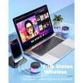 thumbnail image 3 of LENRUE Portable Bluetooth Speakers with Colorful Lights, Loud Sound, Small Bluetooth Speaker with Wireless Stereo Pairing, Mini Gifts for Kids, Teen, Girls, Boys, Women, 3 of 8