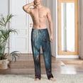 thumbnail image 6 of Lsque Mystical Forest Elk Print Men's Pajama Pants, Lounge Pant - Comfortable Home Wear,Elastic Waistband, Stylish Design-Small, 6 of 9