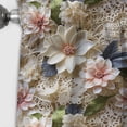 thumbnail image 3 of Designart "Vintage Floral Lace Veil In White V" Floral Blackout Curtain Single Panel, 3 of 4
