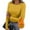 Yellow -XD08, variant on Dwellite Womens Long Sleeve Crop Tops Basic Slim Fitted Shirts Fashion 2025 Going Out Y2k Tops Crew Neck Teen Girl Clothes Brown M