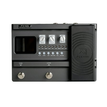 FLAMMA FX100 Electric Guitar Pedal Professional Multi-effects Processor with Looper Amp Modeling Support 3rd Party IR OTG for Live Streaming 151 Built-in Effects 200 Presets Expression Pedal