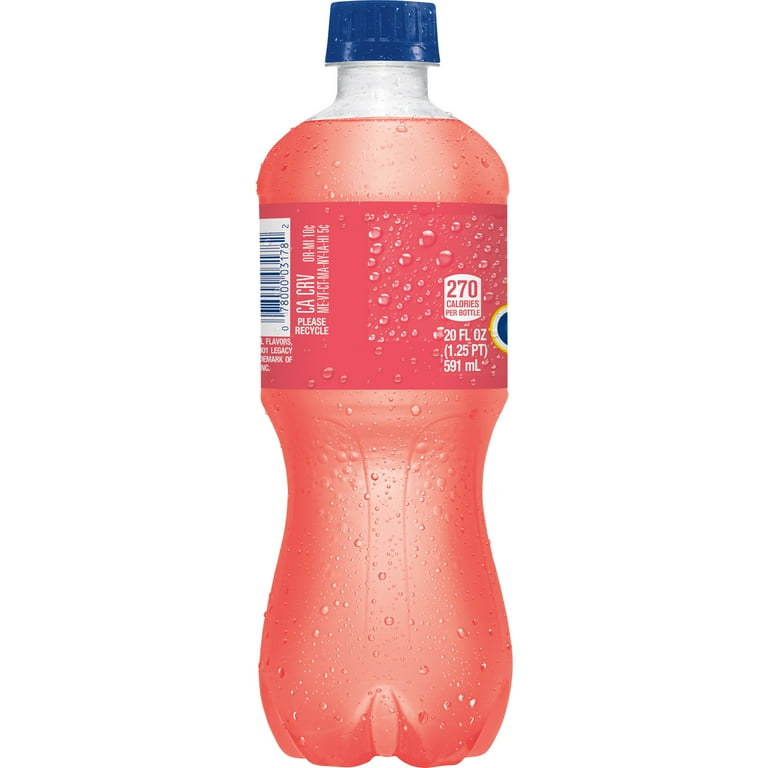 Sunkist Strawberry Lemonade Soda Bottle 20 fl oz Refreshing Fruit