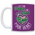 thumbnail image 2 of ThisWear Bible Verse Gifts Let the Peace of God Rule Your Heart Inspirational 11 ounce Coffee Mug Purple, 2 of 4