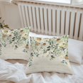 thumbnail image 6 of Throw Pillow Covers 20x20 Inch Set of 2, White Daisy Waterproof Outdoor Pillow Covers, Spring Floral Eucalyptus Leaves Summer Botanical Decorative Cushion Pillowcases for Couch, Sofa, Bed, Patio, 6 of 9
